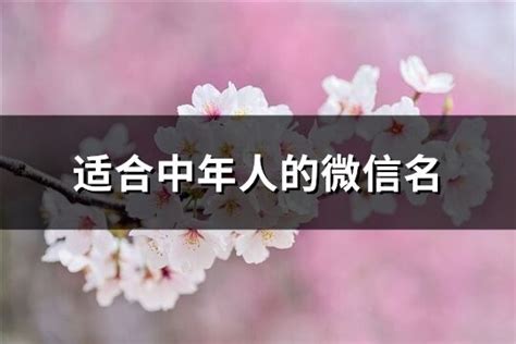 中年人微信名|适合中年人的微信网名 (精选250个)